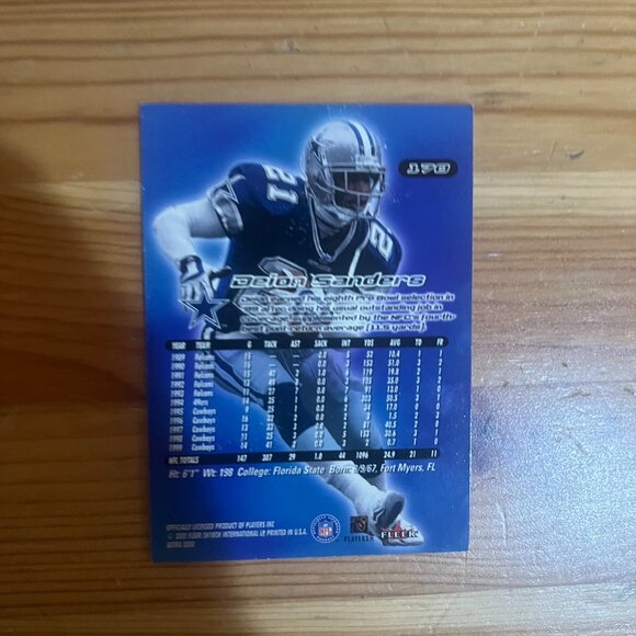 2000 Fleer Ultra Deion Sanders #170 Cowboys - Picture 2 of 2
